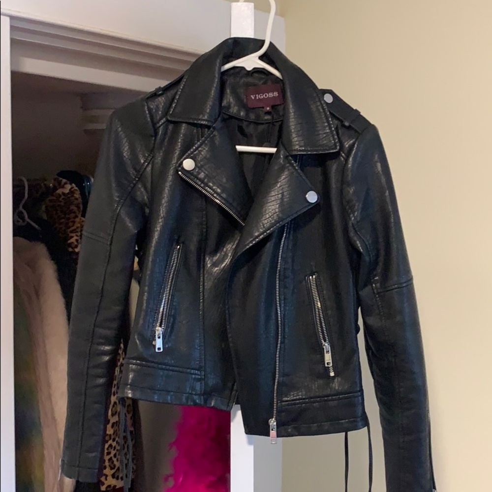 Faux leather jacket